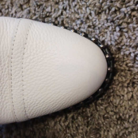 Sam Edelman "Jennifer" leather moto combat boots - 8 - white/black/silver - Picture 14 of 14
